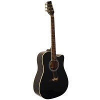 Kona K1BK Acoustic Dreadnought Cutaway Guitar With Spruce Top And High-Gloss Black Finish   564983356